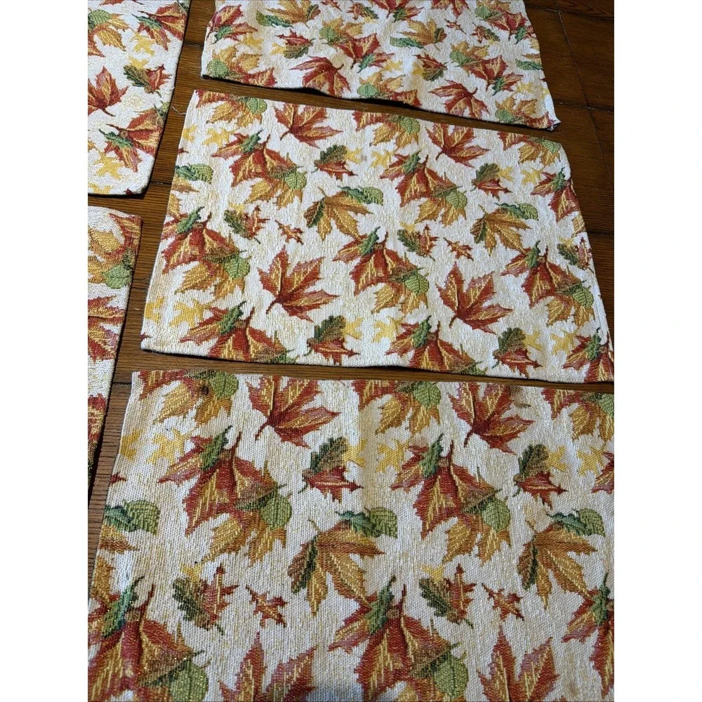 Home Collection Placemat Napperon Leaves Background 13